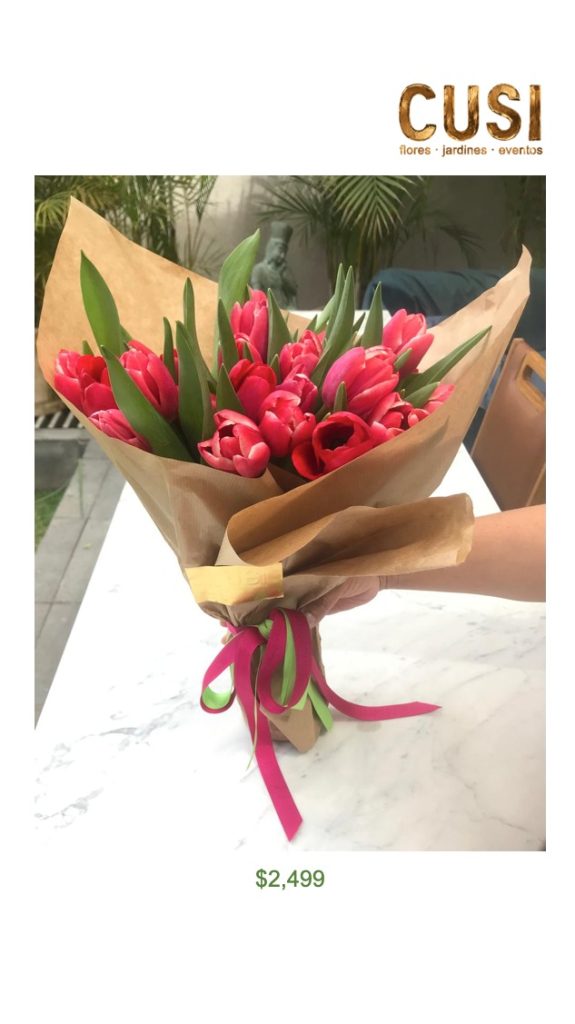 Tulipanes en ramo